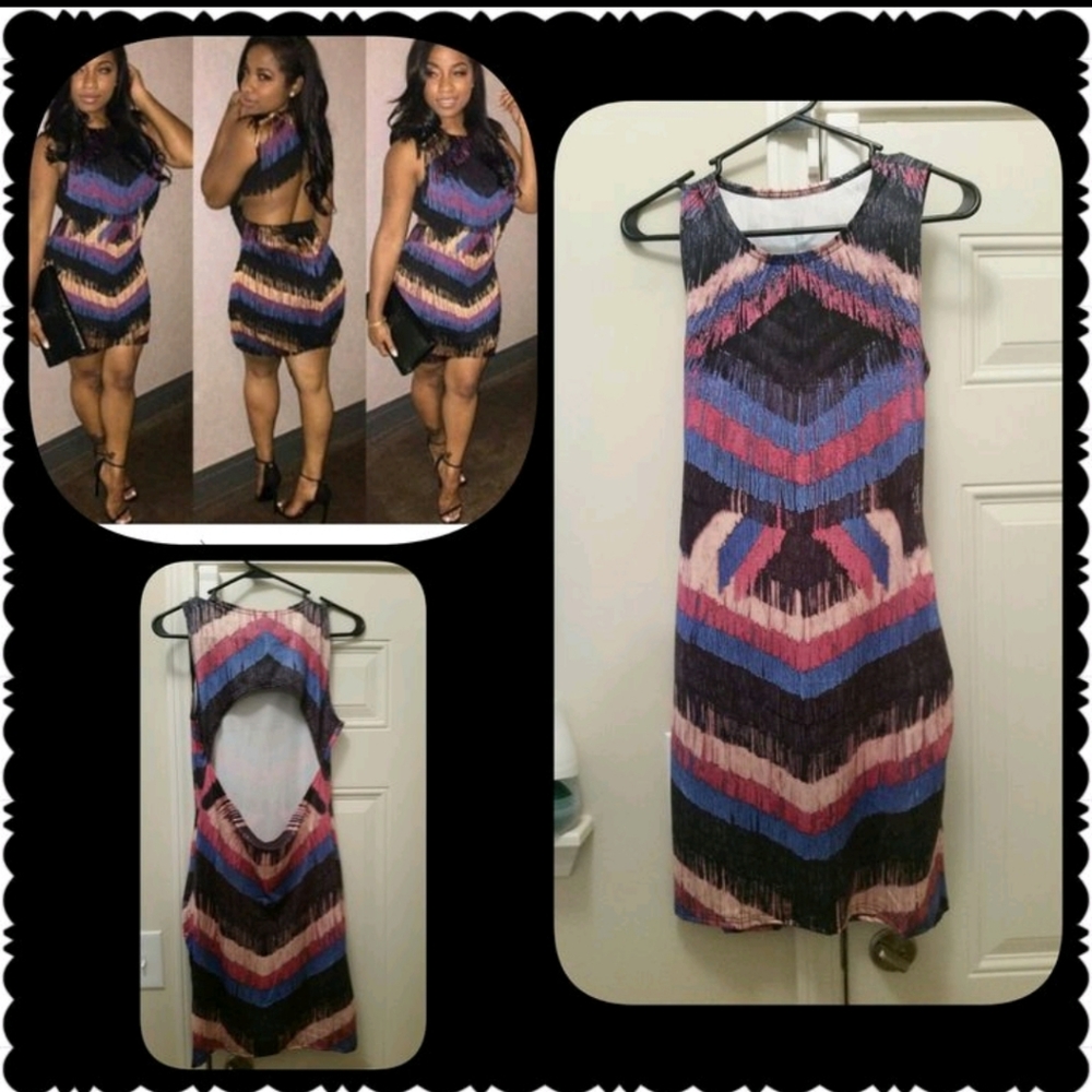 NWOT Faux Tassel  Body Dress